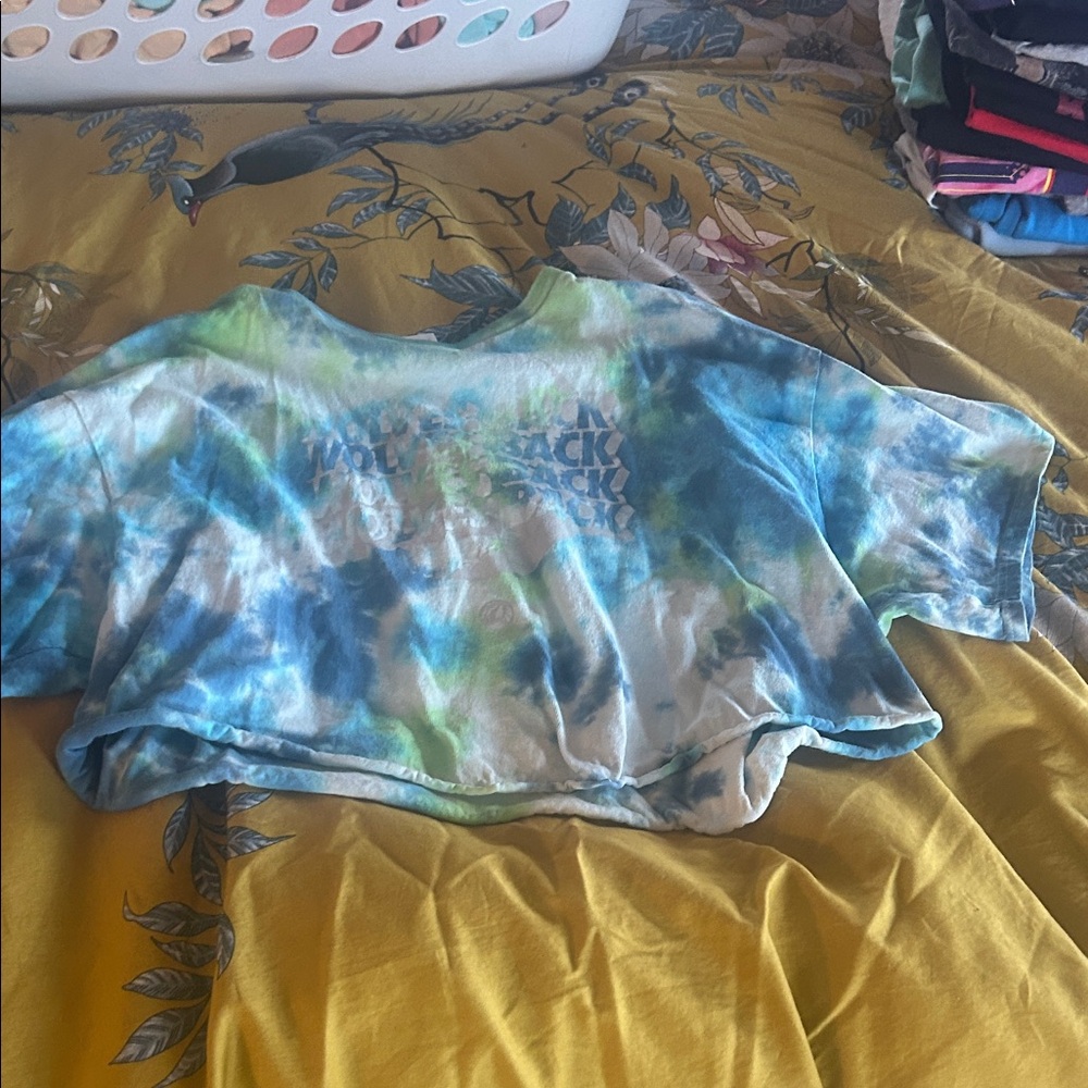 Tie-Dye Timberwolves Cropped T-Shirt